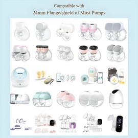 Insertos de brida de 19 mm, 2 piezas, compatibles con Momcozy S12 Pro/S9 Pro/S12/S9 Cupón de extracción de leche portátil, adecuado para Medela/Spectra/Elvie/Willow/TSRETE 24 mm, reduce el túnel de 24 mm hasta 19 mm, 2 piezas