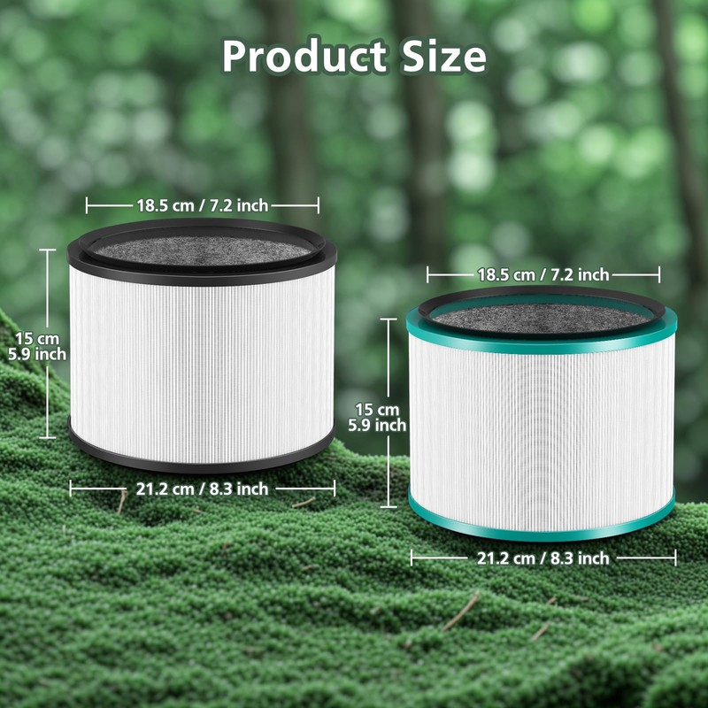 2 Pack HP01 HP02 HEPA Filter Compatible with Dyson Desk