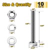 Mywish (10 Sets) 1/4-20x1-3/4 Hex Head Assorted Screws Nuts and