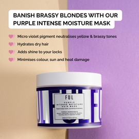 FUL Purple Intense Moisture Hair Mask | Purple Hair Mask for Blonde Hair | Deep Conditioning Hair Mask for Dry Hair | Blonde Hair Mask | Hydrating Hair Mask | Hair Mask for All Hair Types | Made in UK