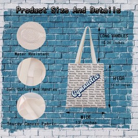 MNIGIU Gymnastics Vibes Tote Bag Gymnast Gift Gymnastics Lover Gift Game Day Gift for Gymnastics Team (Gymnastics Tote Bag)