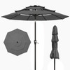 Patio Kingdom 10FT Patio Umbrella 3 Tiers Outdoor Market Umbrella