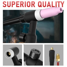 YESWELDER TIG Welding Torch WP-17V 13ft 150Amp 10-25mm² Air Cooled Lift TIG Torch, Compatible with YESWELDER FLUX-135 PRO/MIG-140DS PRO/YWM-160/ARC-165DS Welders