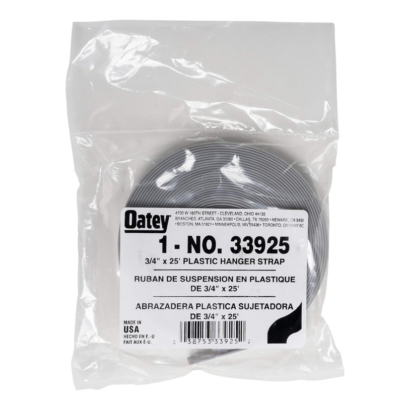 Oatey 33925 Plastic Strap, Bagged, 3/4-Inch x 25-Feet