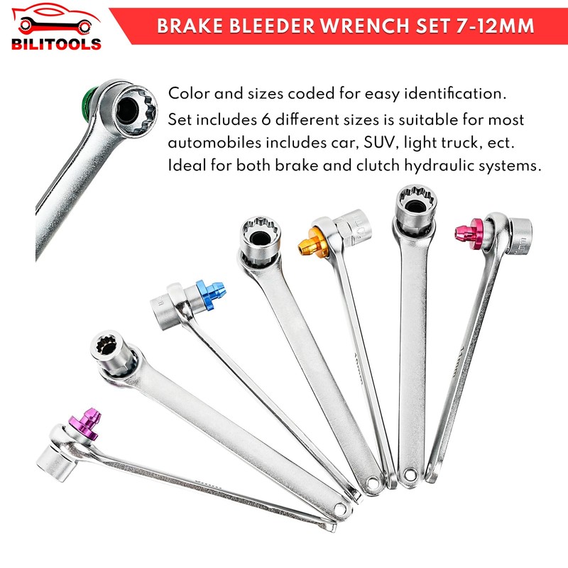 BILITOOLS Brake Bleeder Wrench Set, 7 8 9 10 11