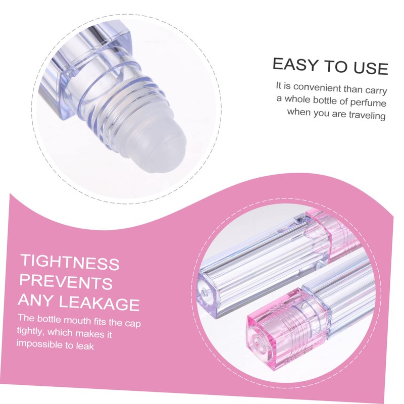 Baluue Mini Roll Lip Oils Travel Cosmetic Container 6.5ml Plastic