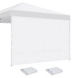 TGEHAP Canopy Tent Sidewalls for 10x10, 10x20 Pop up Canopy Tent Frame, 2Pack SunWalls Only,White, (Canopy Tent NOT Included) (2 Pack sidewalls)