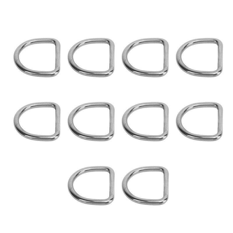 10pcs 316 Stainless Steel D Ring Semi Circular Welded D
