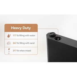 C-Hopetree 317lb Heavy Duty Base Weights Stand for Offset Cantilever Outdoor Patio Umbrella, 4 Piece Set, Black