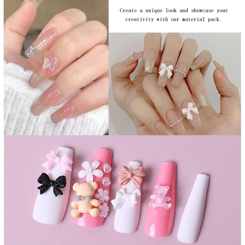 TONOKAILS Nail Rhinestones Set with Glue Clear, Nail Crystal Nail