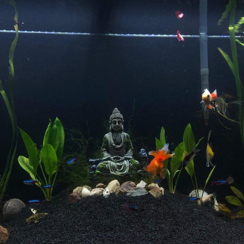 SLOCME Aquarium Buddha Statue Decorations - Aquarium Decor Ornament Fish