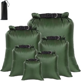‎ILZAR 6PCS Dry Bags – Waterproof & Lightweight for Kayaking Outdoor Activities