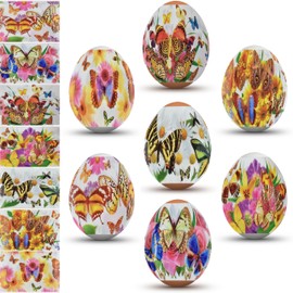 Diximus Moths & Butterflies Egg Wraps Thermo Heat Shrink Sticker Wraps Pysanka Pysanky Sleeve Decoration