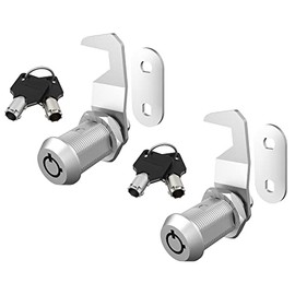 BOZXYE 2 Pack Tool Box Lock, Mailbox Lock, 1-1/8" Cabinet Lock Keyed Alike, Truck Tool Box Lock Replacement for Mailbox RV Storage Door, Zinc Alloy