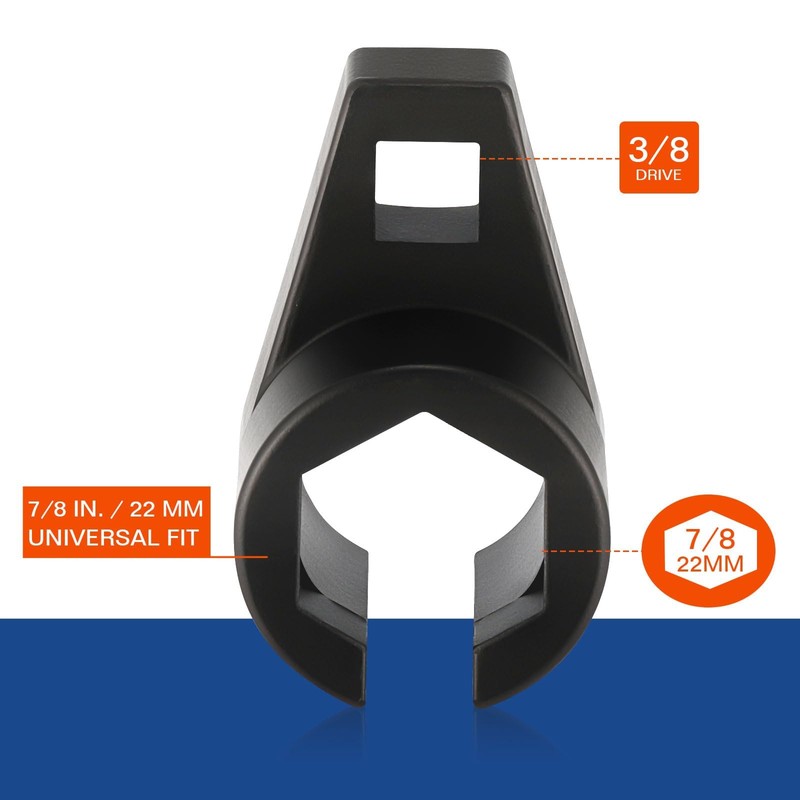 GEARLEADER Automotive Oxygen Sensor Socket, 1/2" and 3/8" Drive 7/8"
