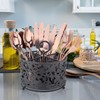 GerayMer 360° Rotating Cutlery Rack, 4 Compartment Silverware Cutlery Caddy,
