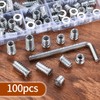 M6 Threaded Inserts for Wood, 100 Pcs Threaded Insert Nuts,