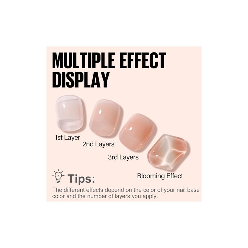 TOMICCA Gel Nagellack Rosa Nudee, 8ml UV Nagellack Soak Off