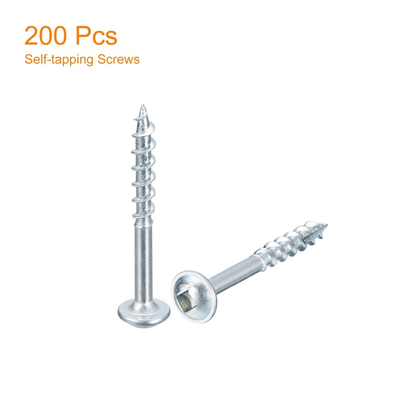 sourcing map #8x1-1/2" Pocket Hole Screws, 200pcs Square Drive Self