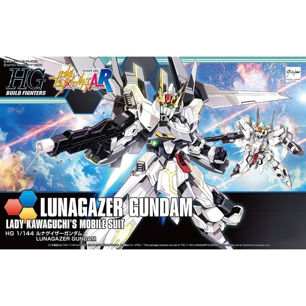 HGBF Gundam Build Fighters AR Lunagazer Gundam 1/144 Scale Color