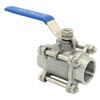 DAN SPEED NPT 3-Piece Stainless Steel SS304 Ball Valve, Industrial
