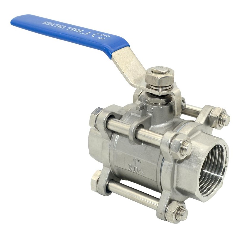 DAN SPEED NPT 3-Piece Stainless Steel SS304 Ball Valve, Industrial