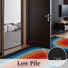 LKTRYFAM Rainbow Washable Rugs, 4X6 Blue Rug for Bedroom Ultra-Thin