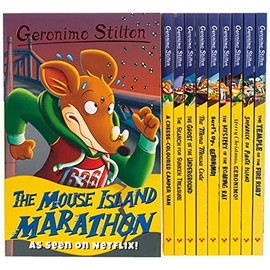 Geronimo Stilton: The 10 Book Collection Series 3 Box Set (A Cheese-Coloured Camper Van, The Search for Sunken Treasure, The Mona Mousa Code ... The ... Of The Fire Ruby, The Mouse Island Marathon)