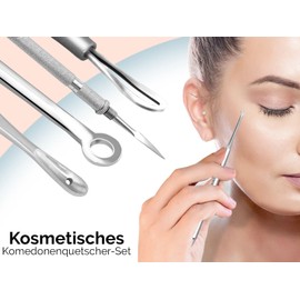 Comedone squeezer blackhead remover set made of stainless steel