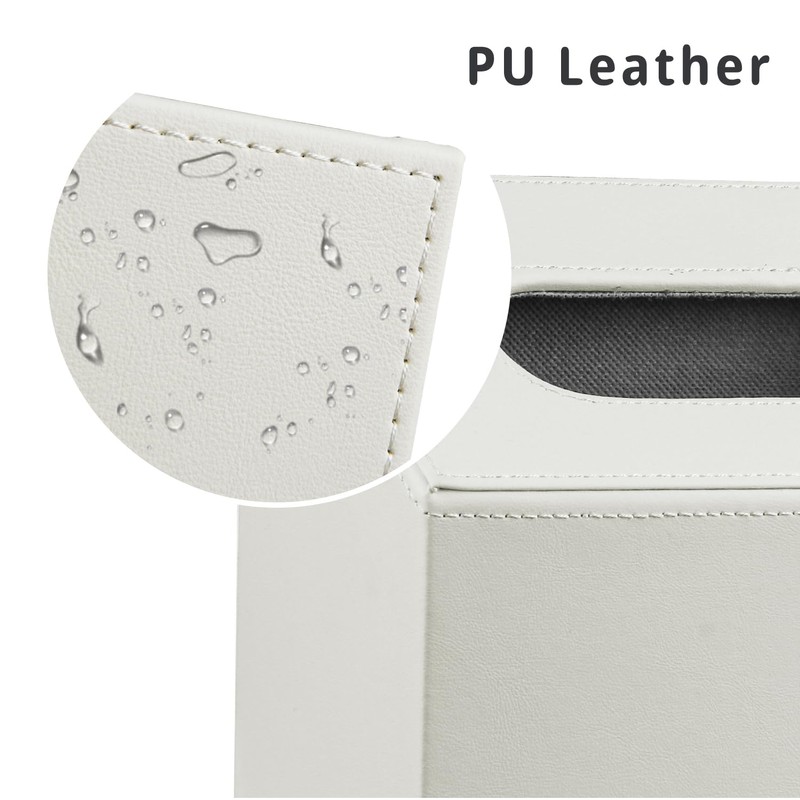 Hand Towels Box Cover,PU Leather Wall-Mounted Tissue Box Cover Holder