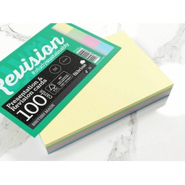 Luxpad Revision A6 Flash Cards - 5mm Dot Grid (100 Cards) Assorted Colours