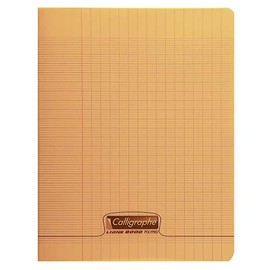 Clairefontaine Calligraphe 18128C Exercise Book 17 x 22 cm 48 Sheets French Ruling 90 g Orange Pack of 1