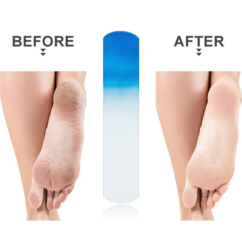 Glass File Handmade Glass Callus File, Corn Remover with Matte
