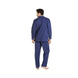 Haigman Mens Full Length Classic Pajama Set, navy, XXL