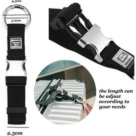 Add a Bag Luggage Strap Jacket Gripper, Heavy Duty Luggage Straps Carry-on Baggage Suitcase Straps Belts Travel Accessories,Carry Your Extra Bags-black-1PCS