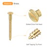 sourcing map Brass Wood Screws, 10Pcs M5 x 50mm Slotted
