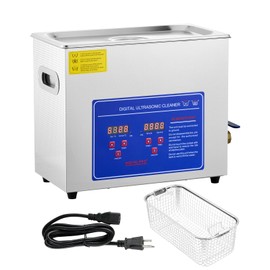 Happybuy 6L Ultrasonic Cleaner with Digital Timer & Heater, Professional Cleaning Machine for Various Items
