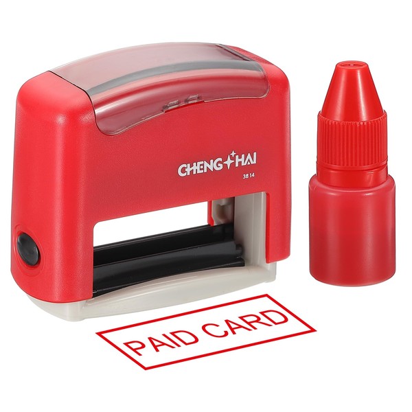 YOKIVE Paid Card Self Inking Rubber Stamp, Office Ink Business