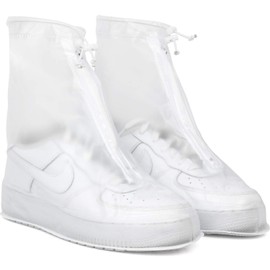 Rain Shoe Covers | Waterproof Shoe Covers for Men Women | Reusable Galoshes Overshoes (Clear, XX-Large)