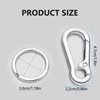 5Pcs Metal Carabiner Keyring Set with Quick Release & Split