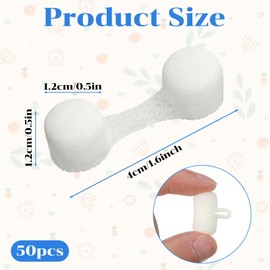 50 Pcs Nose Plug Filters, Disposable Sponge Nostril Filters for Dust, Allergies & Spray Tanning, Soft & Comfortable Nasal Filter for Men Women (White)