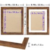 SNXJWA Brown 8x10 Picture Frame with Mat for 6x8 Display,