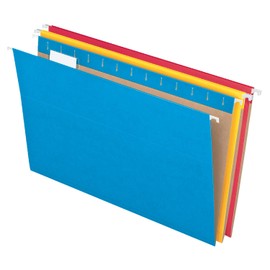 Pendaflex Recycled Hanging Folders, Legal Size, Assorted Colors, 1/5 Cut, 25/BX (81632)