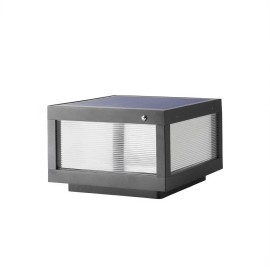 Modern Outdoor LED Fence Light Solar Powered Black Post Cap 12 In For Pathways Decks Patios IP65 Warm White 3500KMaterial: Aluminum, Color: Black Color
