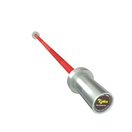 Egles Kids Barbell 5.5LB Mini Barbell Bar 4ft for Kid Women & Beginners Weighted Bar - Compatible with 2-Inch Weight Plates, for Strength Training Gym Weight Lifting, Silver & Red Training Bar