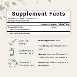 Micro Ingredients Organic Milk Thistle Powder