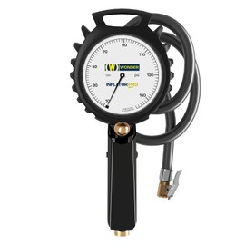 Wonder Analog Professional Tire Inflator Gauge with Versatile 10-159 psi Range, Rugged Design, and Certified Performance for Professionals, Shock-Resistant thermoplastic Body