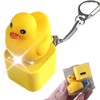 Duck Quacking Keychain & Cat Meowing Keychain, Funny Quacking Duck