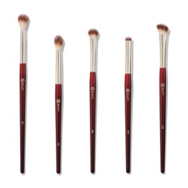 BK BEAUTY - Juego de Brochas para Ojos Essentials(5Pc) - Pinceles Profesionales de Maquillaje de Ojos para Mezclar, Manchar y Definir | Juego de Brochas de Sombra de Ojos Premium para Un Aspecto Impec