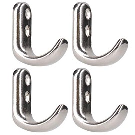AB Tools Stainless Steel Coat Hook 4mm by 31mm Polished Marine Grade 316 4 Pack